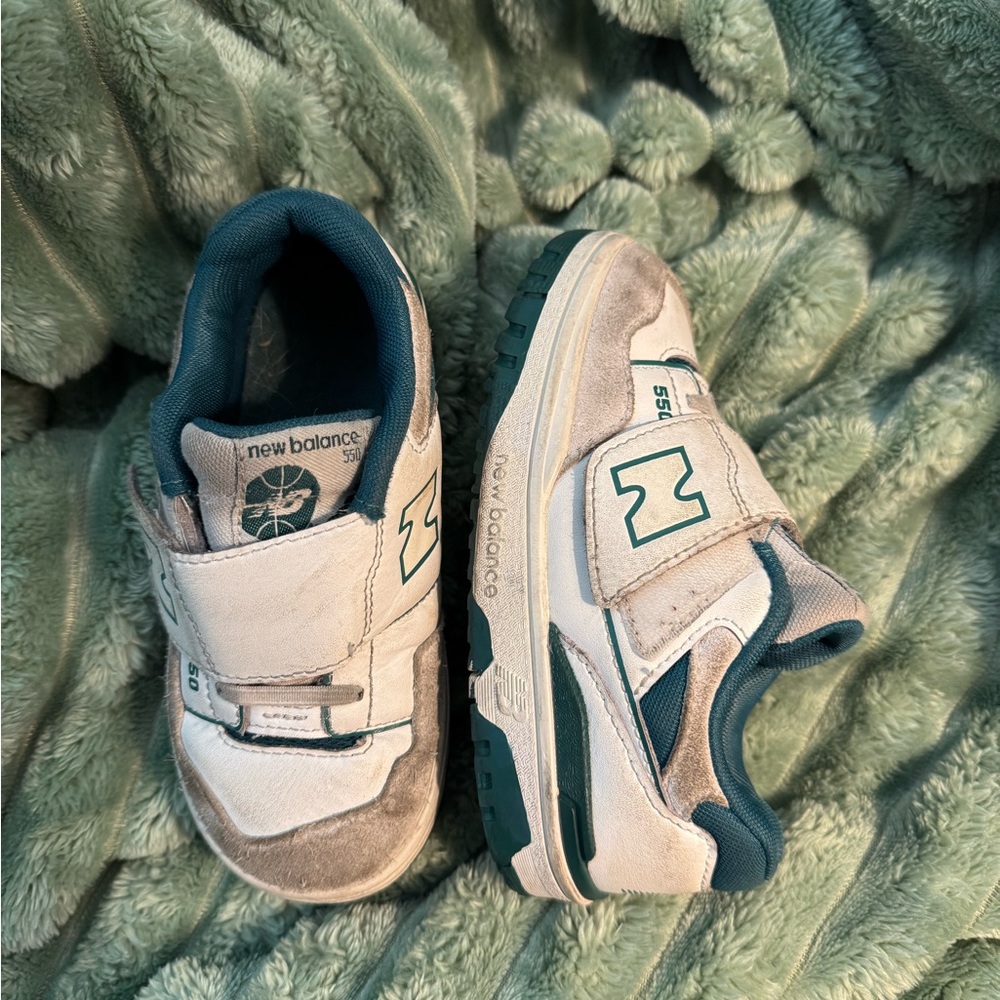 New Balance Kids Shoes - White and Green